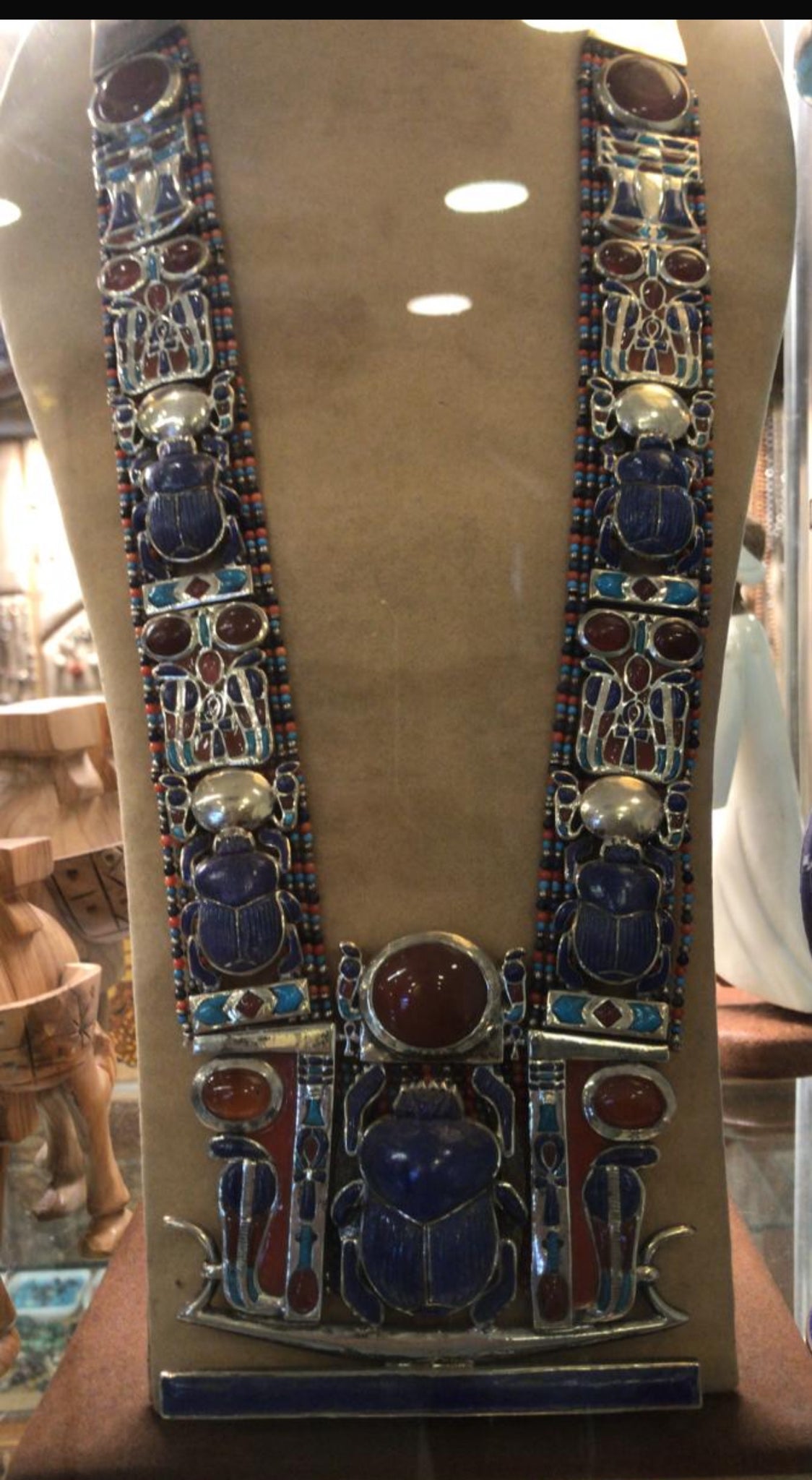 The Royal Tutankhamen Scarab  Protection Necklace