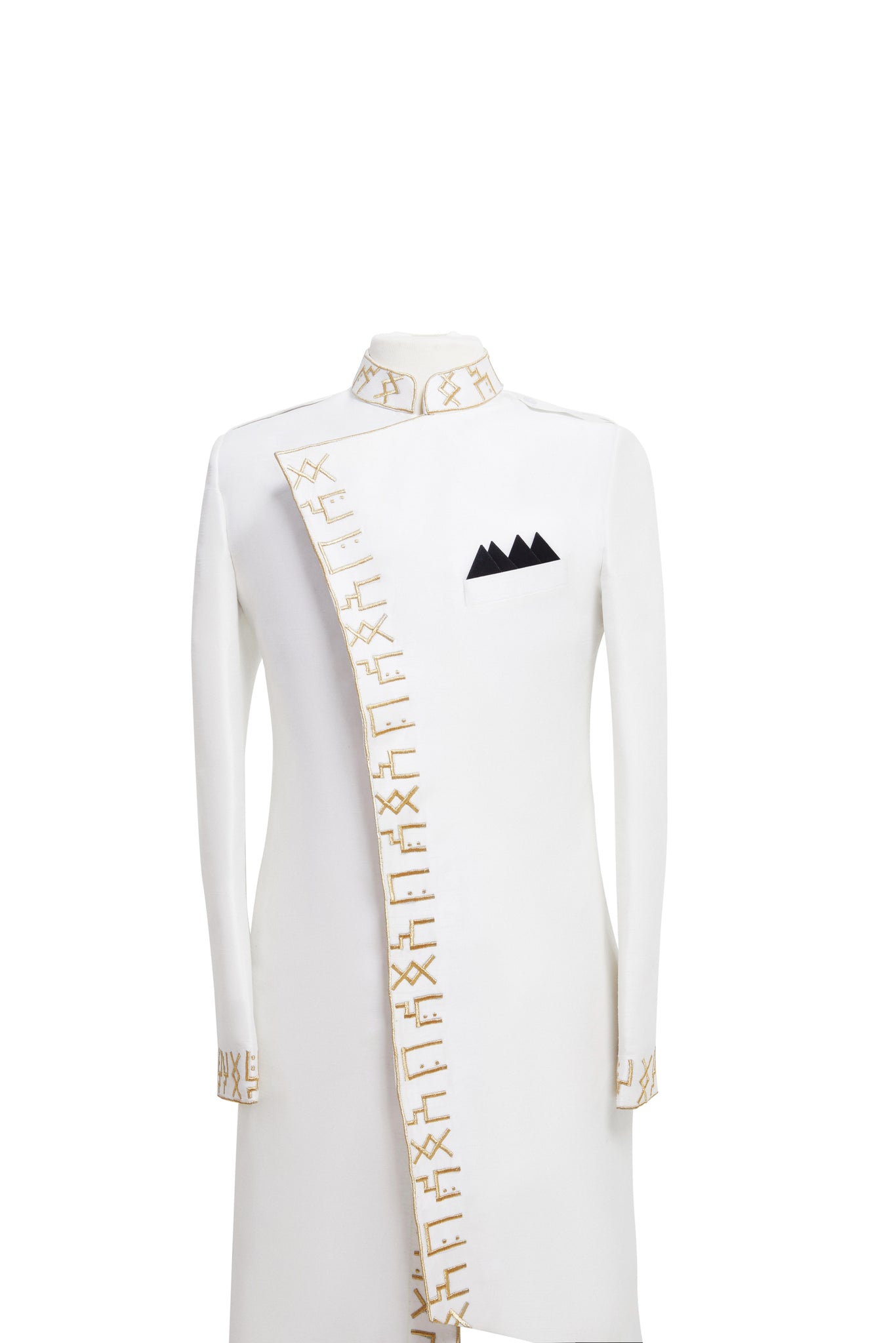 SABAA Divine Masculine Silk Jacket (White)