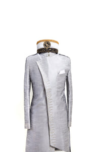 Silver SABAA Divine Masculine Silk Jacket